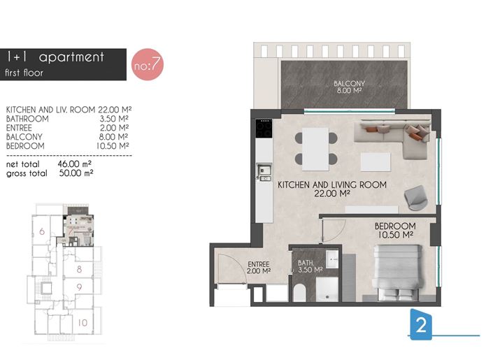 Image No.14-Appartement de 1 chambre à vendre à Alanya