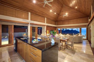 Koh-Samui-Beachfront-Property-Kitchen-Night