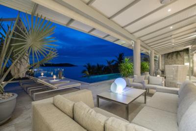 Villa-Som-Beachfront-Property-Outdoor-Living-Night