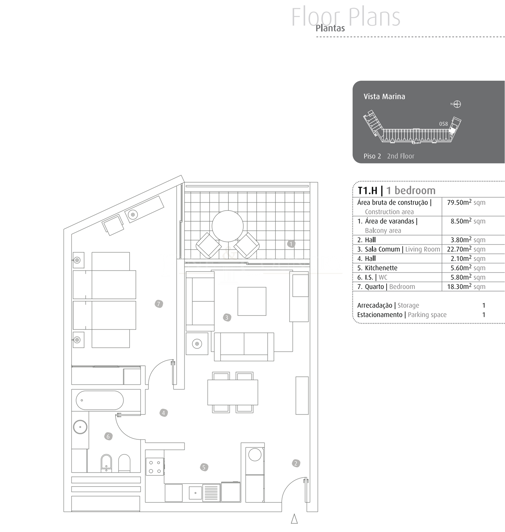 Image No.54-1 Bed Apartment for sale