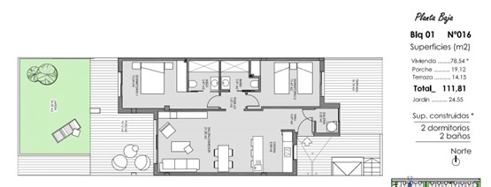 Image No.14-2 Bed Apartment for sale