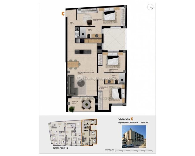 Image No.12-1 Bed Apartment for sale