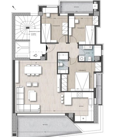 Image No.2-Appartement de 3 chambres à vendre à Thessalonique