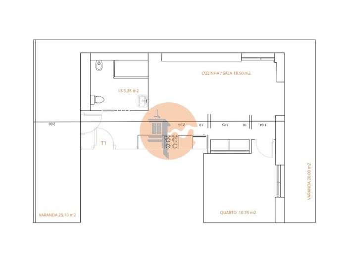 Image No.1-Appartement de 1 chambre à vendre à Vila Real de Santo António
