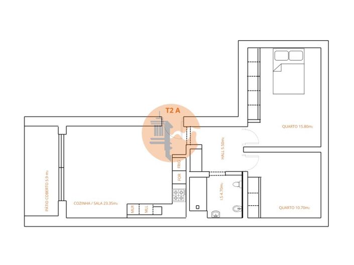 Image No.1-Appartement de 2 chambres à vendre à Vila Real de Santo António