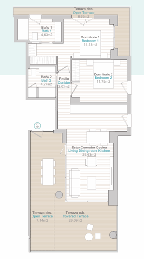 Image No.32-2 Bed Apartment for sale