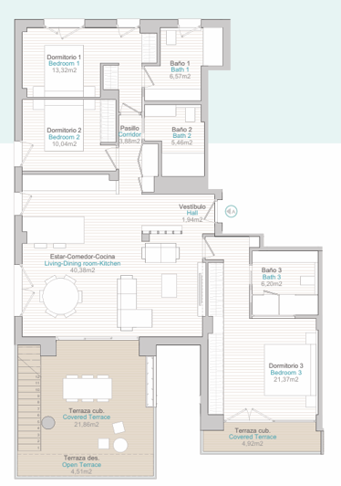 Image No.35-3 Bed Penthouse for sale