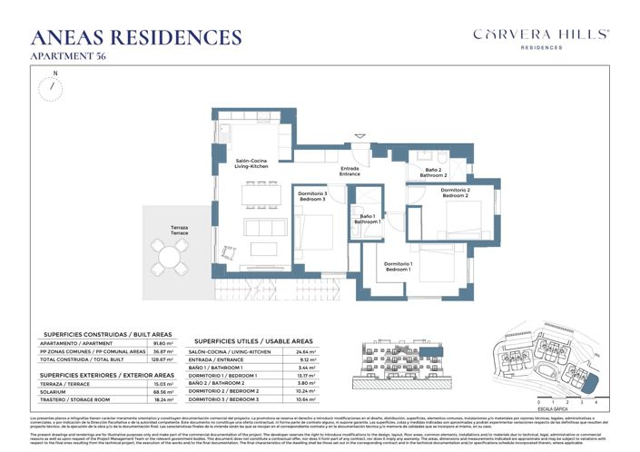 Image No.36-3 Bed Apartment for sale