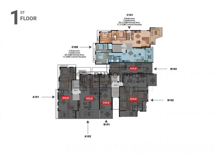 Image No.9-Appartement de 2 chambres à vendre à Leivadia