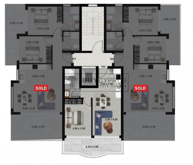 Image No.9-Appartement de 2 chambres à vendre à Agios Athanasios