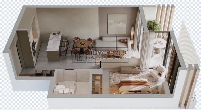 Image No.2-Appartement de 1 chambre à vendre à Chlorakas