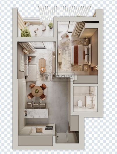 Image No.3-Appartement de 1 chambre à vendre à Chlorakas