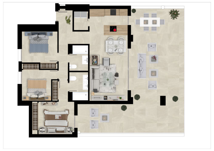 Image No.17-3 Bed Apartment for sale