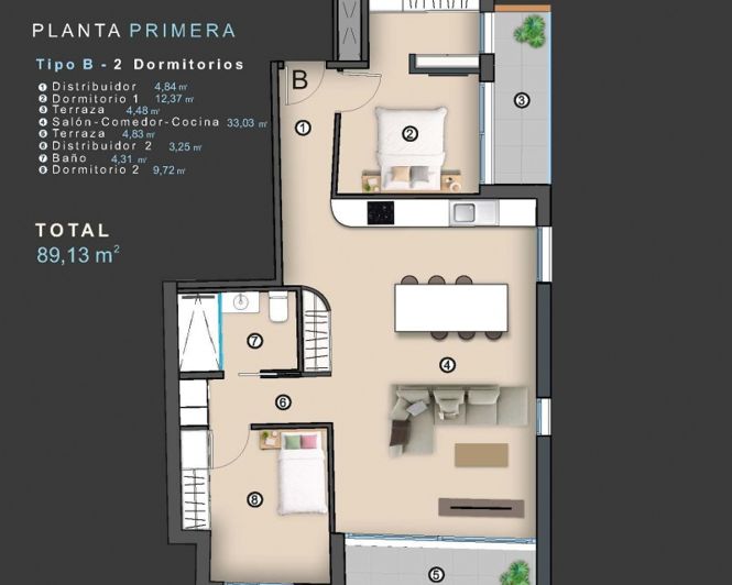 Image No.9-2 Bed Apartment for sale