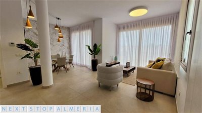 Open plan nordic design living space