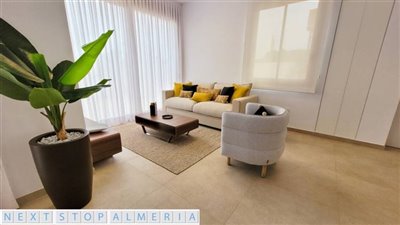 Open plan nordic design living space