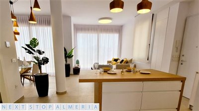 Open plan nordic design living space