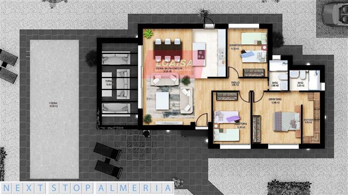 Image No.4-Propriété de 3 chambres à vendre à Vera Playa