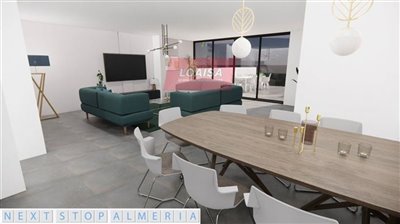 Semi-open plan kitchen, living & dining room - Artists impression