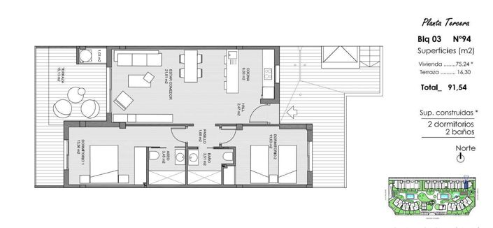 Image No.37-2 Bed Apartment for sale