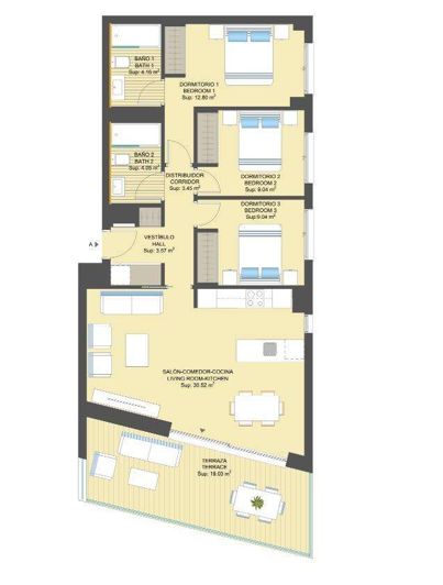 Image No.22-3 Bed Apartment for sale