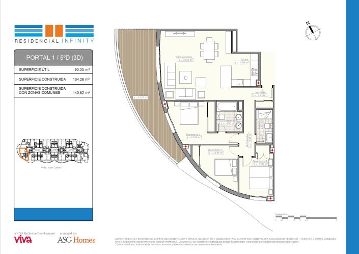 Image No.19-3 Bed Apartment for sale