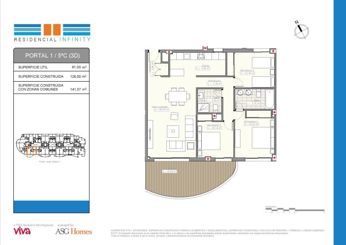 Image No.20-3 Bed Apartment for sale