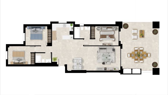 Image No.34-3 Bed Apartment for sale