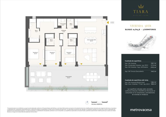 Image No.30-3 Bed Apartment for sale