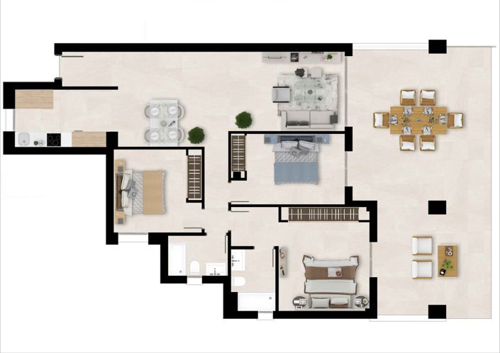 Image No.34-3 Bed Apartment for sale