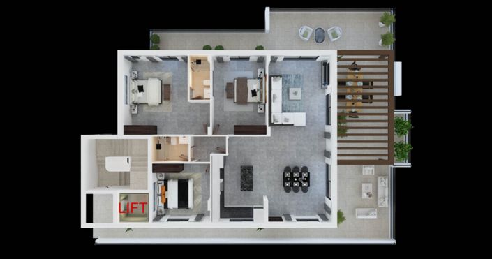 Image No.22-3 Bed Apartment for sale