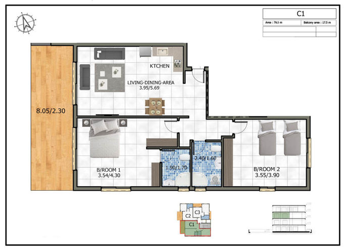 Image No.6-2 Bed Apartment for sale