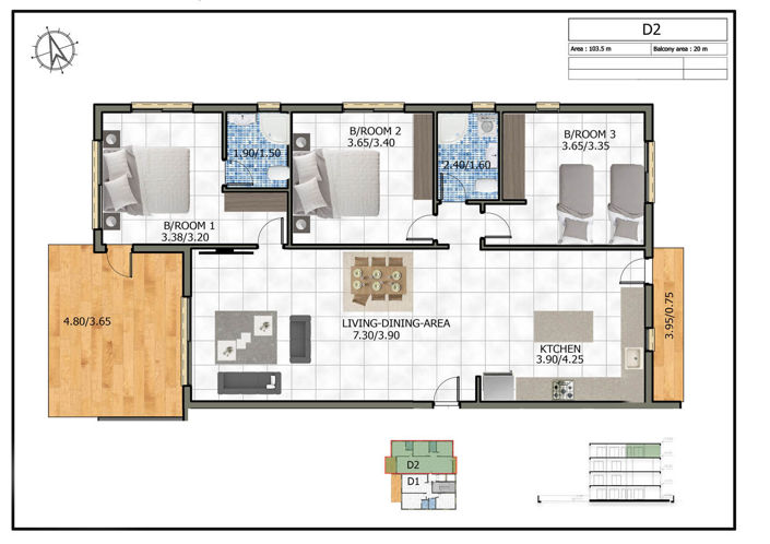 Image No.7-2 Bed Apartment for sale