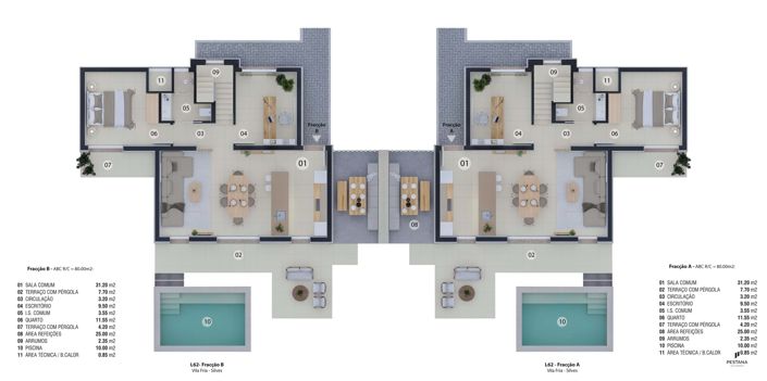 Image No.12-Jumelé de 3 chambres à vendre à Silves