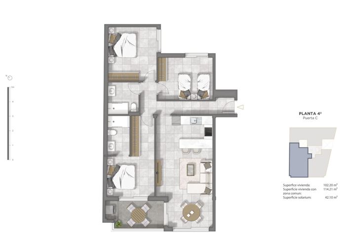 Image No.8-3 Bed Apartment for sale