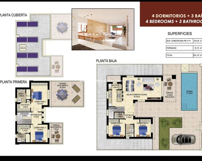 Image No.5-Villa de 4 chambres à vendre à Vistabella Golf