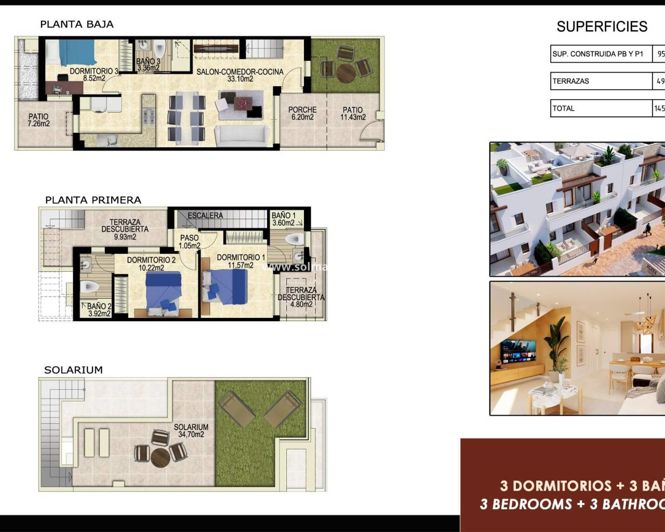 Image No.8-3 Bed Townhouse for sale