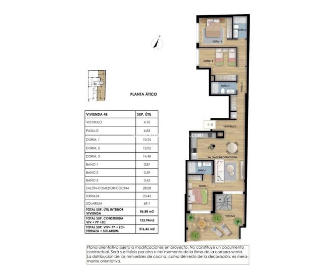 Image No.35-3 Bed Apartment for sale