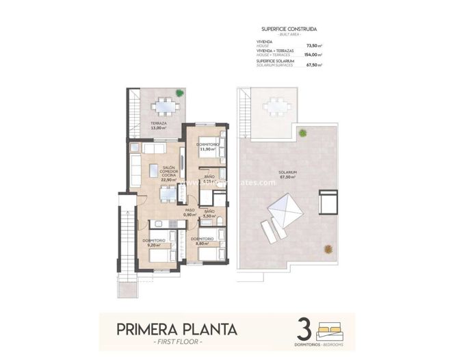 Image No.16-3 Bed Apartment for sale