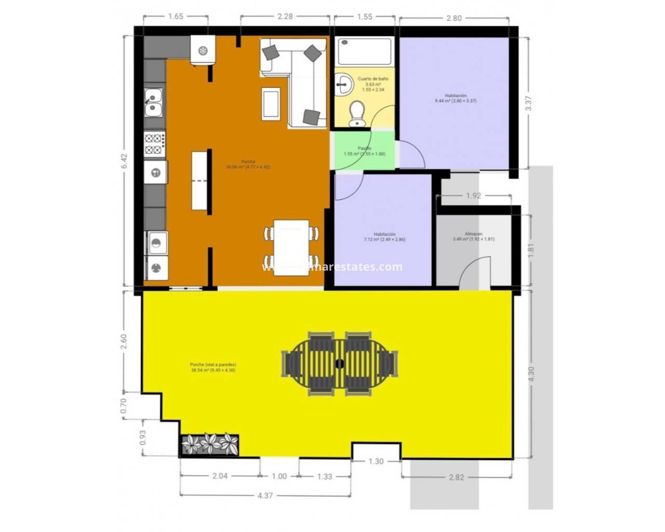 Image No.14-Appartement de 2 chambres à vendre à Cabo Roig