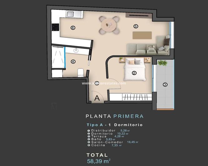 Image No.9-Appartement de 1 chambre à vendre à Torrevieja