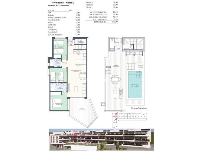 Image No.33-3 Bed Apartment for sale