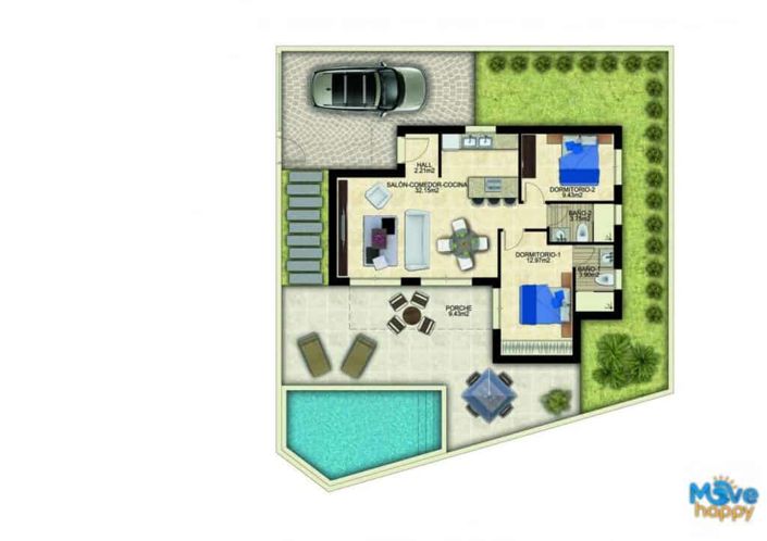 Image No.3-Villa de 2 chambres à vendre à Benijofar