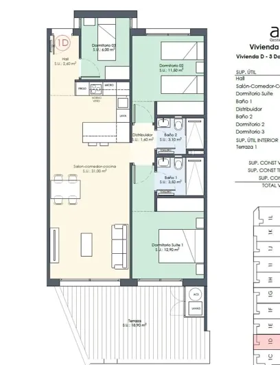 Image No.33-3 Bed Apartment for sale