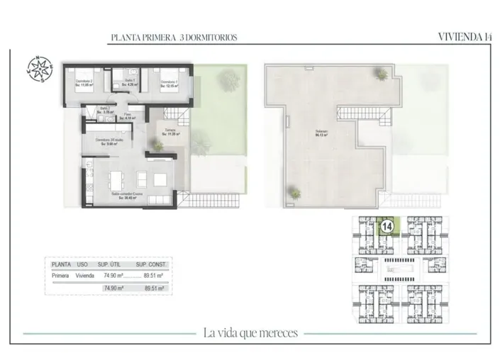 Image No.6-3 Bed Apartment for sale