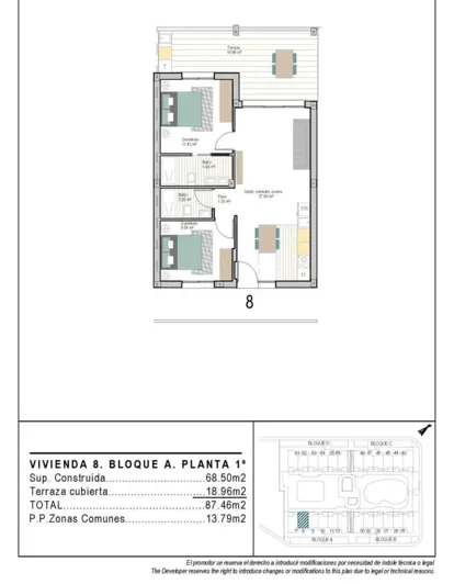 Image No.22-2 Bed Apartment for sale