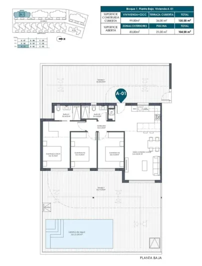 Image No.13-3 Bed Apartment for sale