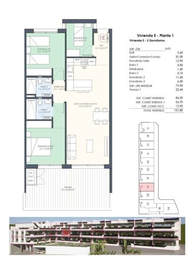 Image No.33-3 Bed Apartment for sale