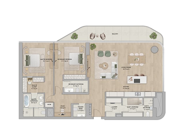 Image No.13-2 Bed Apartment for sale