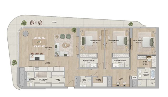 Image No.14-3 Bed Apartment for sale